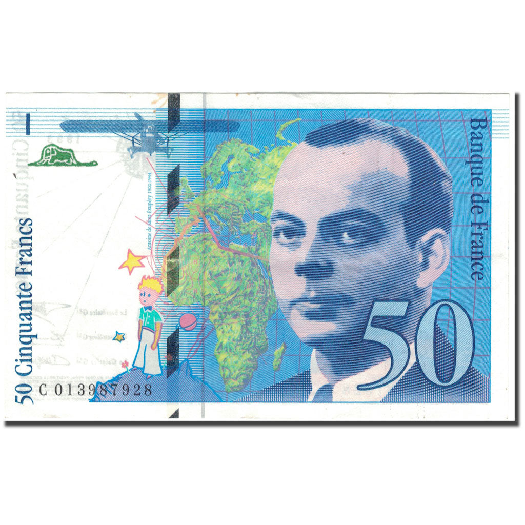 Francia, 50 Francs, 50 F 1992-1999 ''St Exupéry'', 1993, MBC+, Fayette:72.2