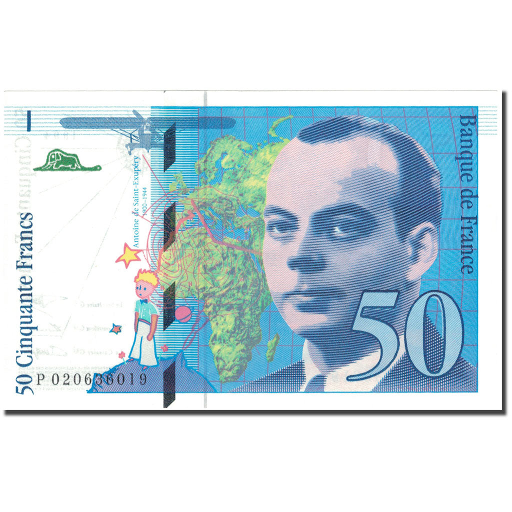 France, 50 Francs, 50 F 1992-1999 ''St Exupéry'', 1994, UNC(63), Fayette:73.1d
