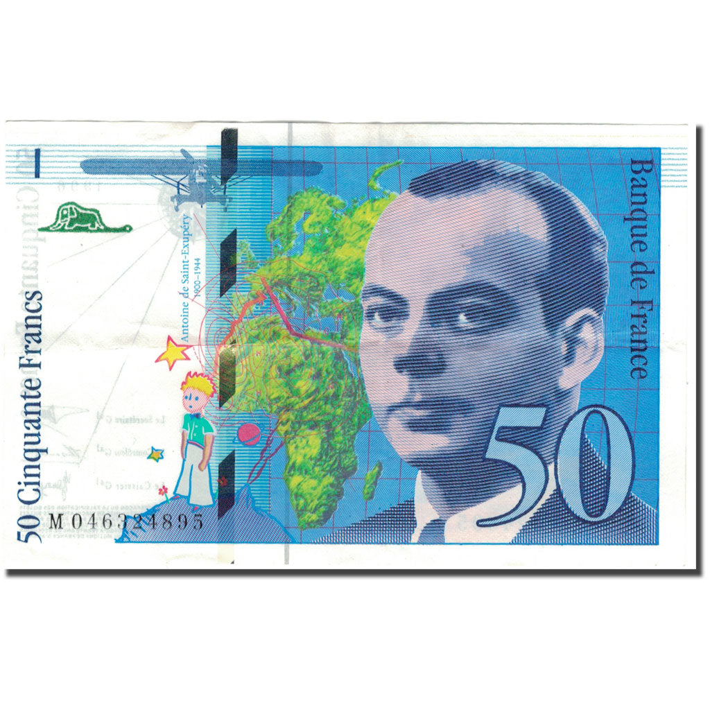 France, 50 Francs, 50 F 1992-1999 ''St Exupéry'', 1996, EF(40-45)