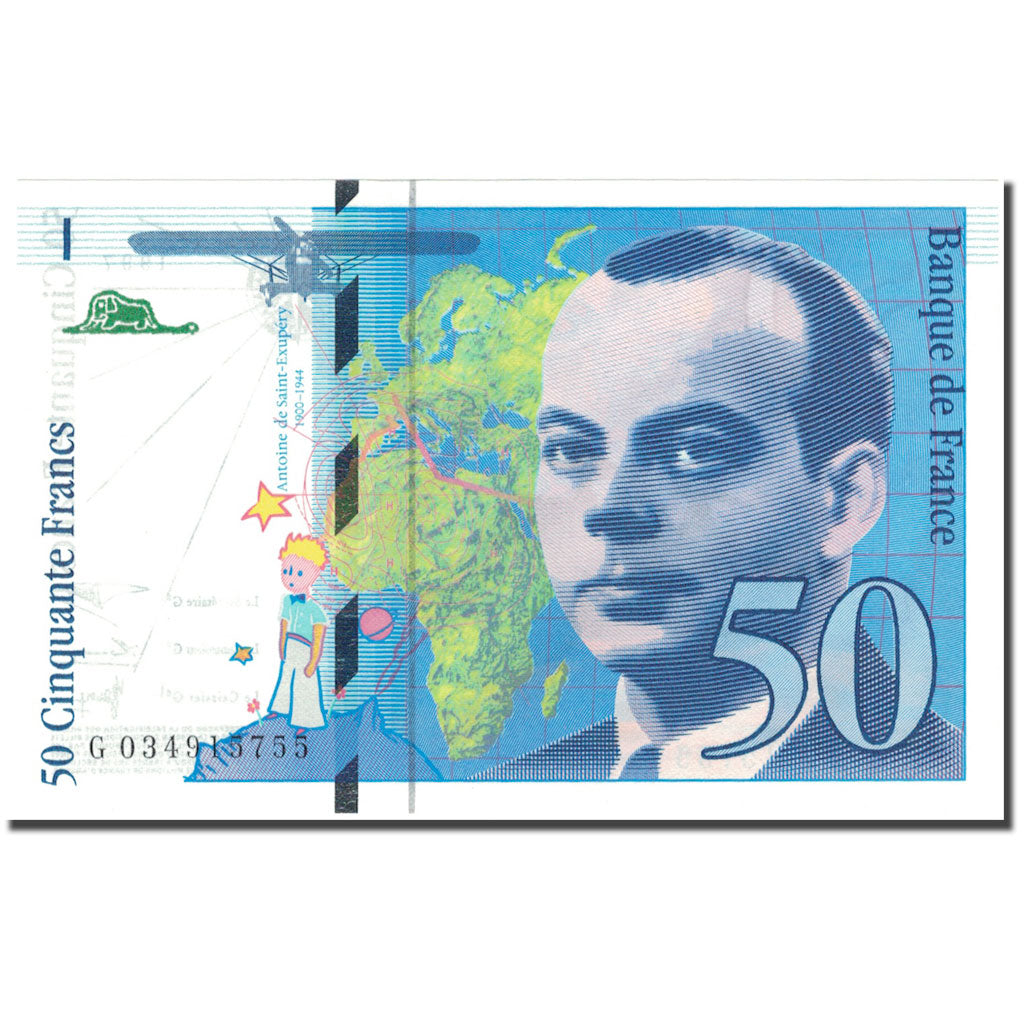 Frankreich, 50 Francs, 50 F 1992-1999 ''St Exupéry'', 1997, UNZ-, Fayette:73.4