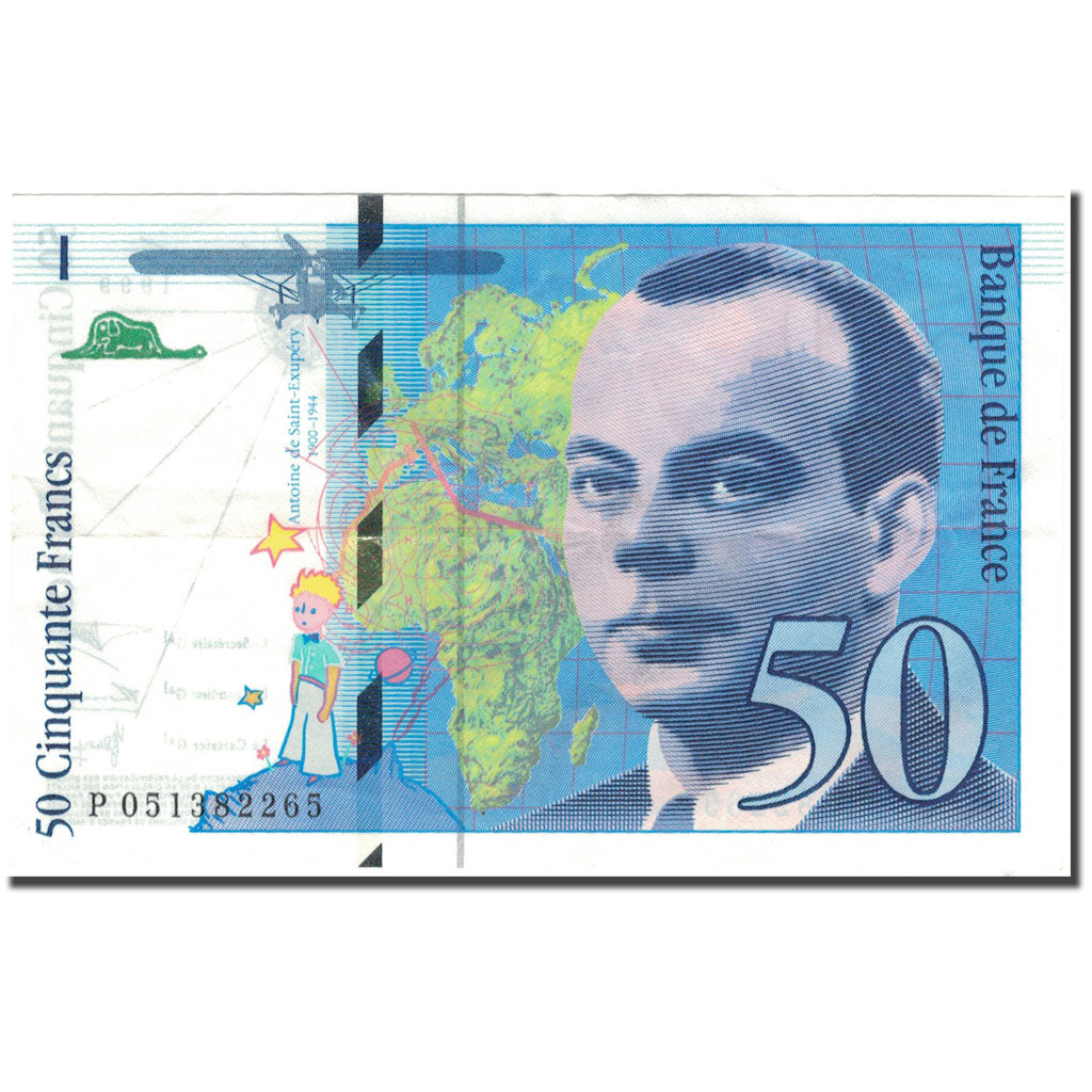 France, 50 Francs, 50 F 1992-1999 ''St Exupéry'', 1999, AU(50-53)