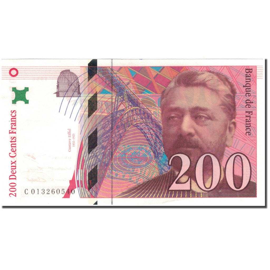 France, 200 Francs, 200 F 1995-1999 ''Eiffel'', 1996, UNC(63), Fayette:75.2
