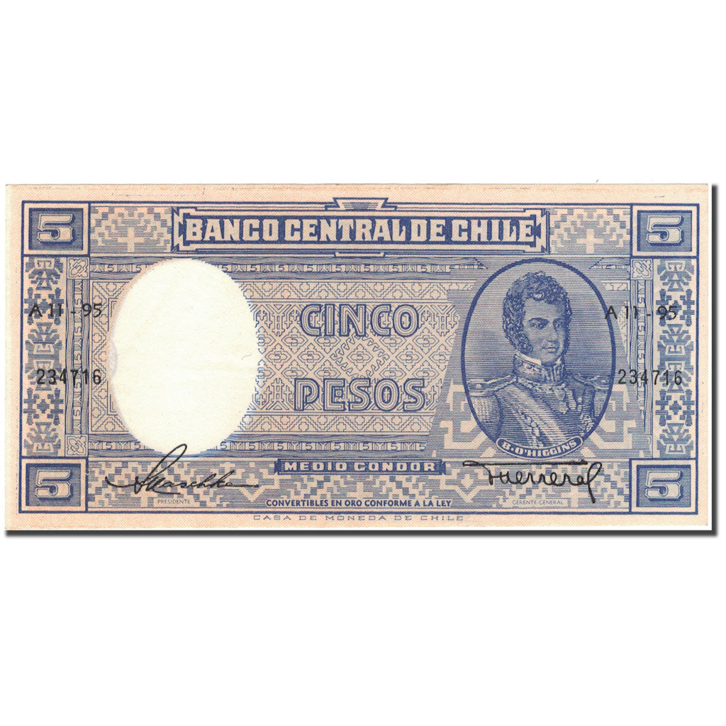 Billet, Chile, 5 Pesos = 1/2 Condor, KM:119, SUP