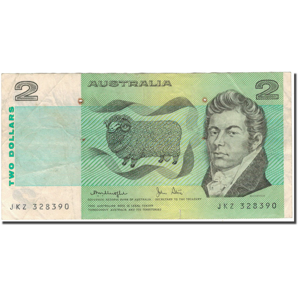 Geldschein, Australien, 2 Dollars, KM:43c, S