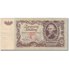 Banknote, Austria, 20 Schilling, 1950-01-02, KM:129a, VG(8-10)