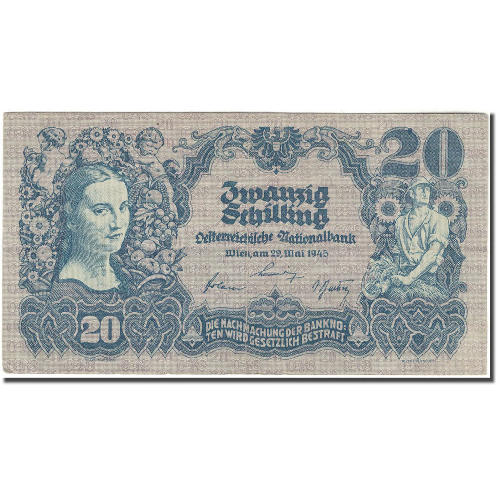 Banknote, Austria, 20 Schilling, 1945-05-29, KM:116, EF(40-45)