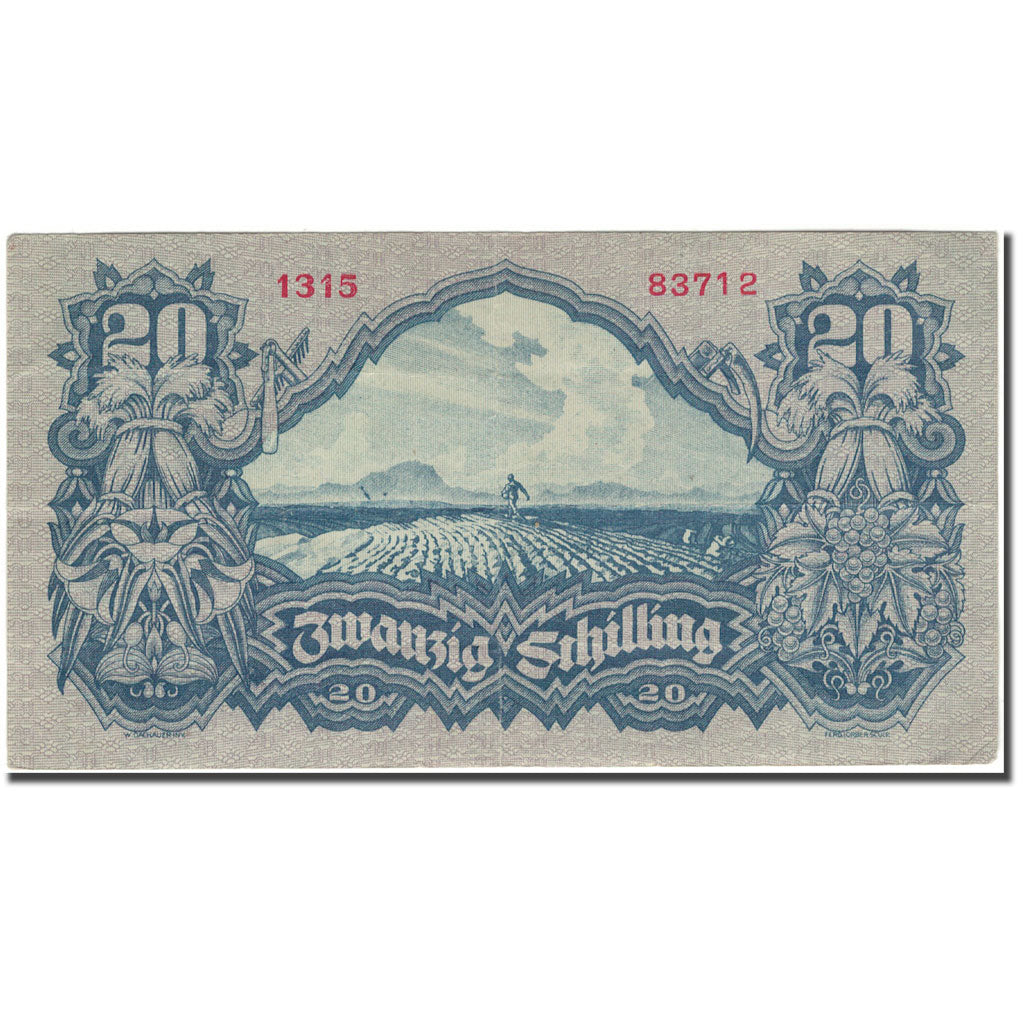 Banknote, Austria, 20 Schilling, 1945-05-29, KM:116, EF(40-45)
