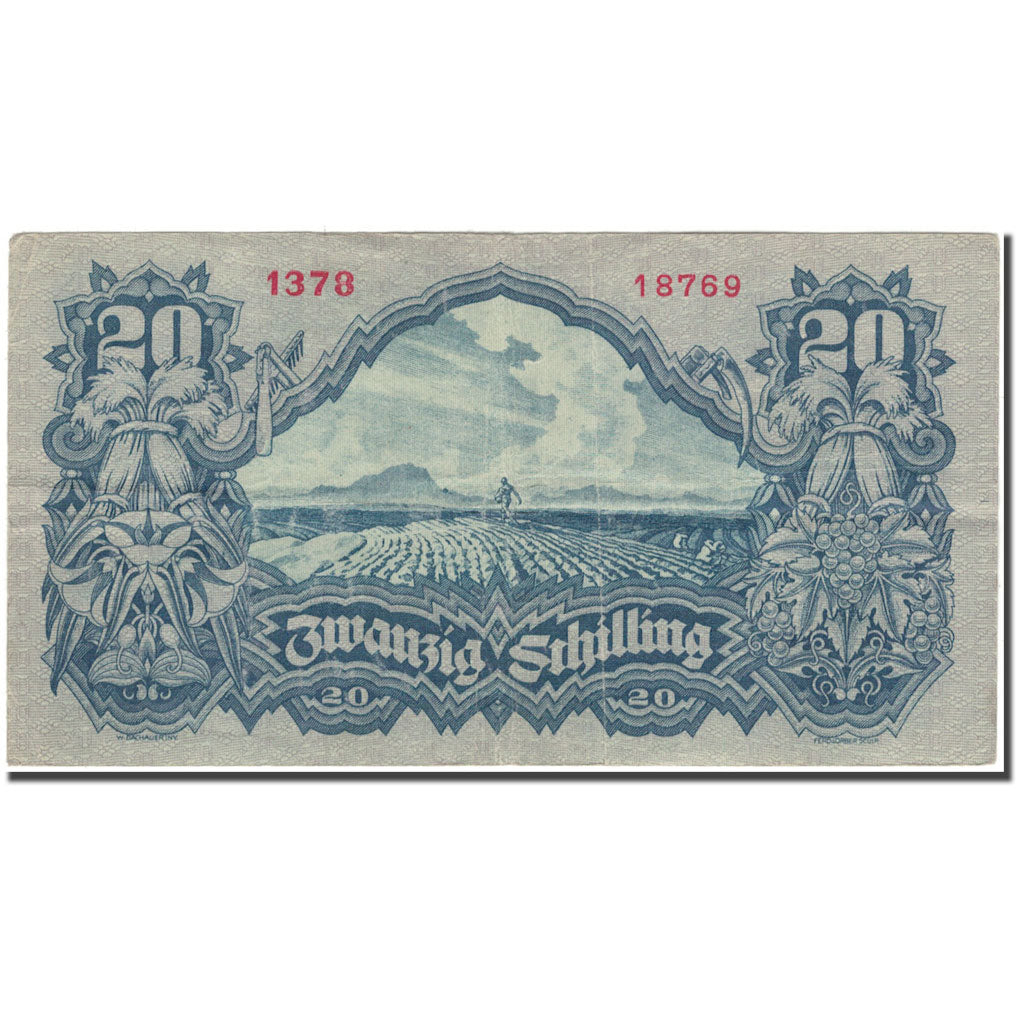 Geldschein, Österreich, 20 Schilling, 1945-05-29, KM:116, S+