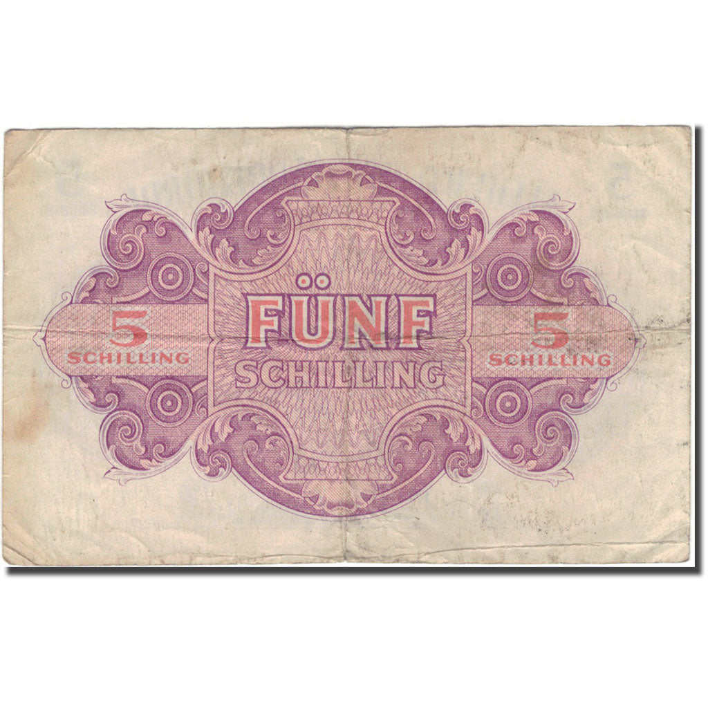 Banconote, Austria, 5 Schilling, 1944, KM:105, MB
