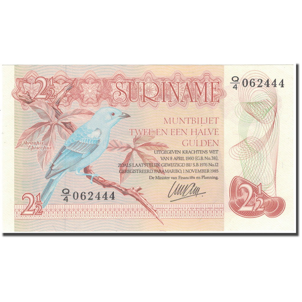 Banknote, Surinam, 2 1/2 Gulden, 1985, 1985-11-01, KM:119a, UNC(65-70)