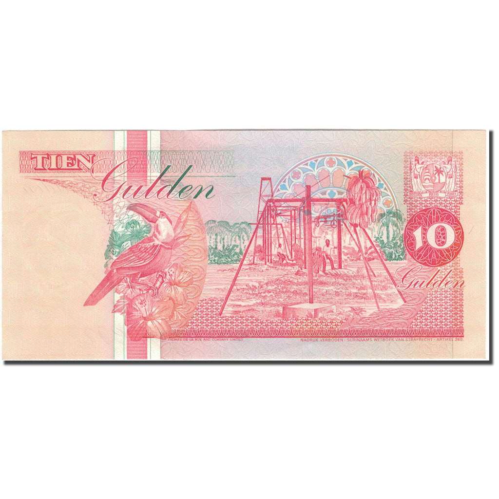 Banknote, Surinam, 10 Gulden, 1991, 1991-07-09, KM:137a, UNC(65-70)