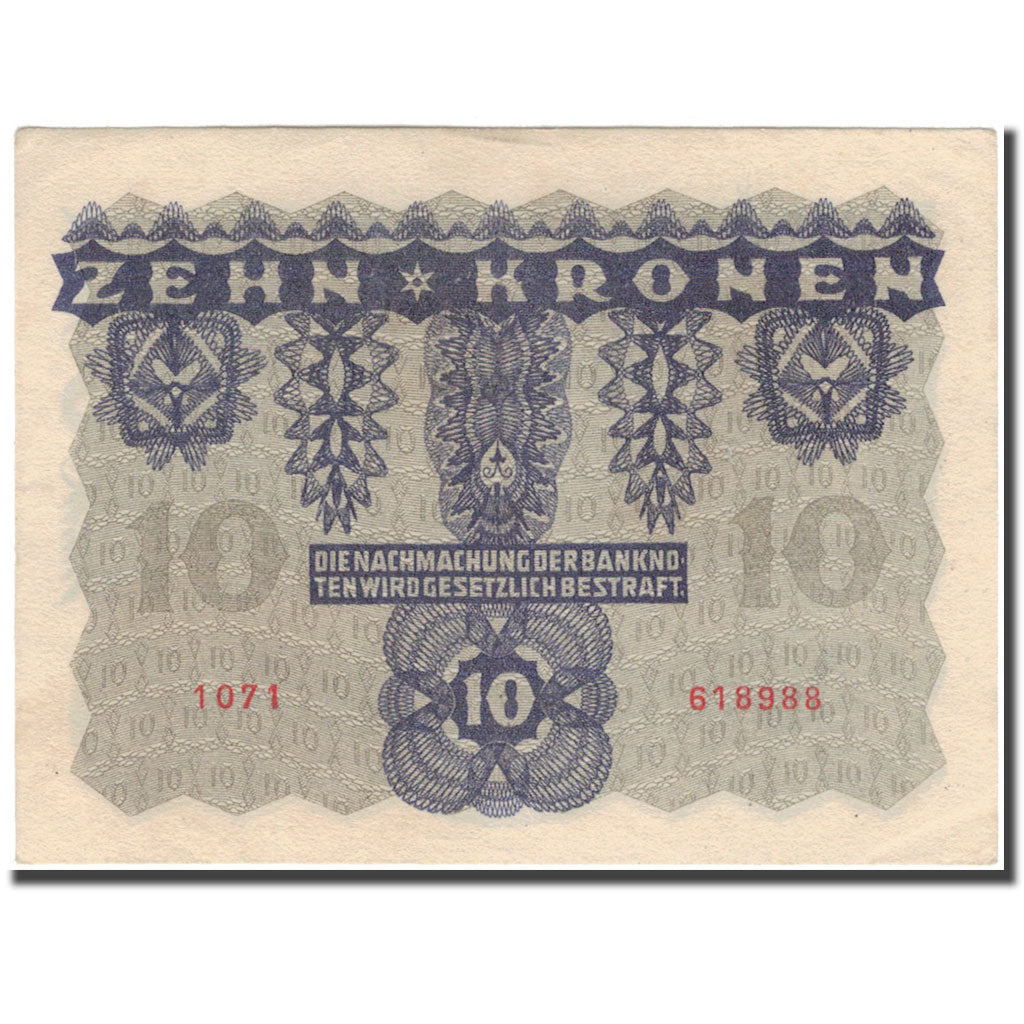 Banknote, Austria, 10 Kronen, 1922, 1922-01-02, KM:75, AU(55-58)