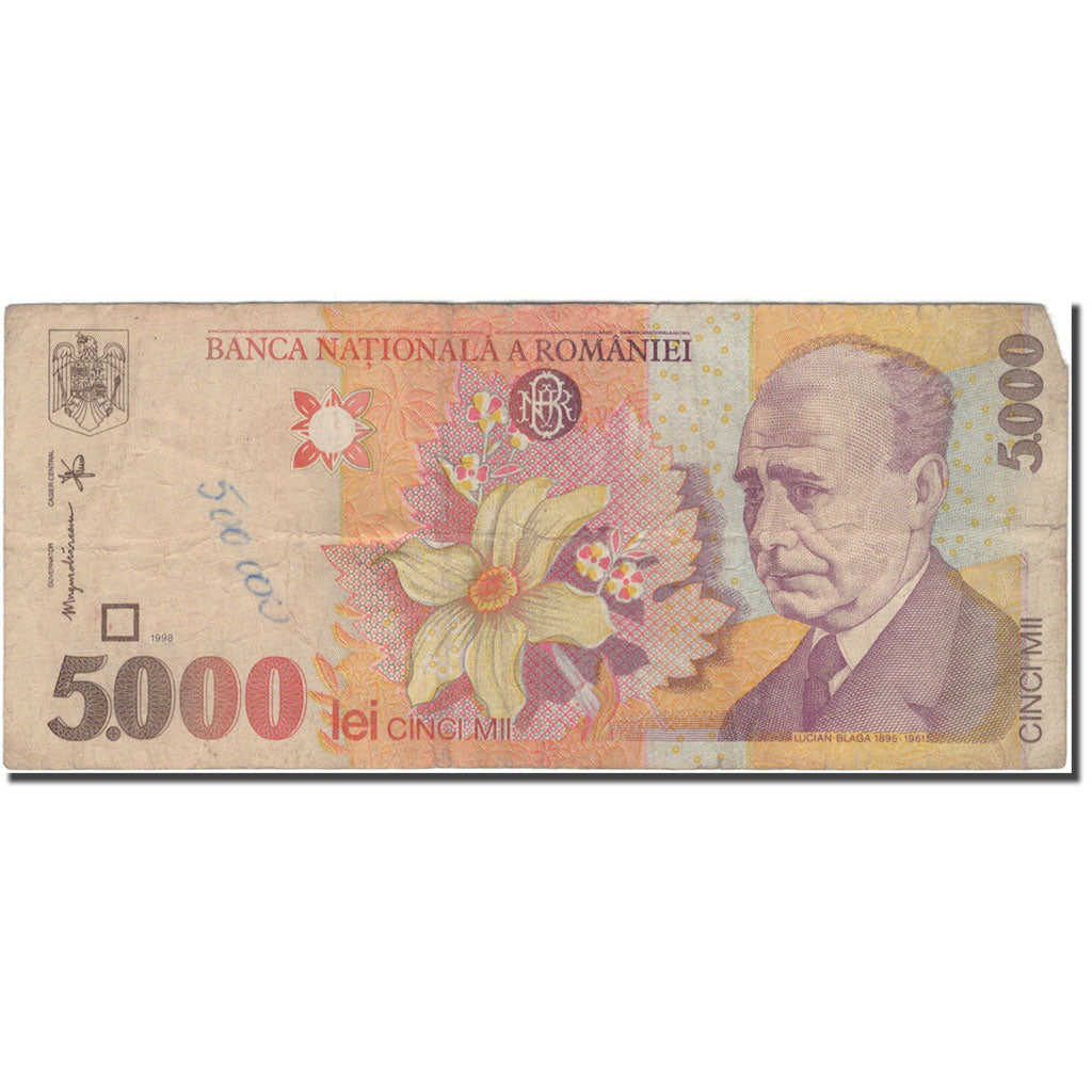 Geldschein, Rumänien, 5000 Lei, 1998, KM:107a, SGE