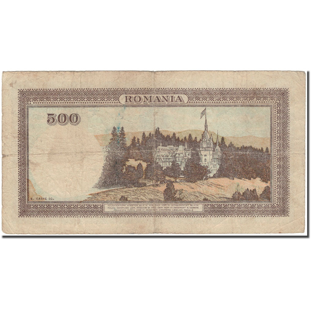 Banknote, Romania, 500 Lei, KM:51a, VF(20-25)