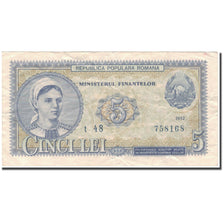 Banconote, Romania, 5 Lei, 1952, KM:83b, MB+