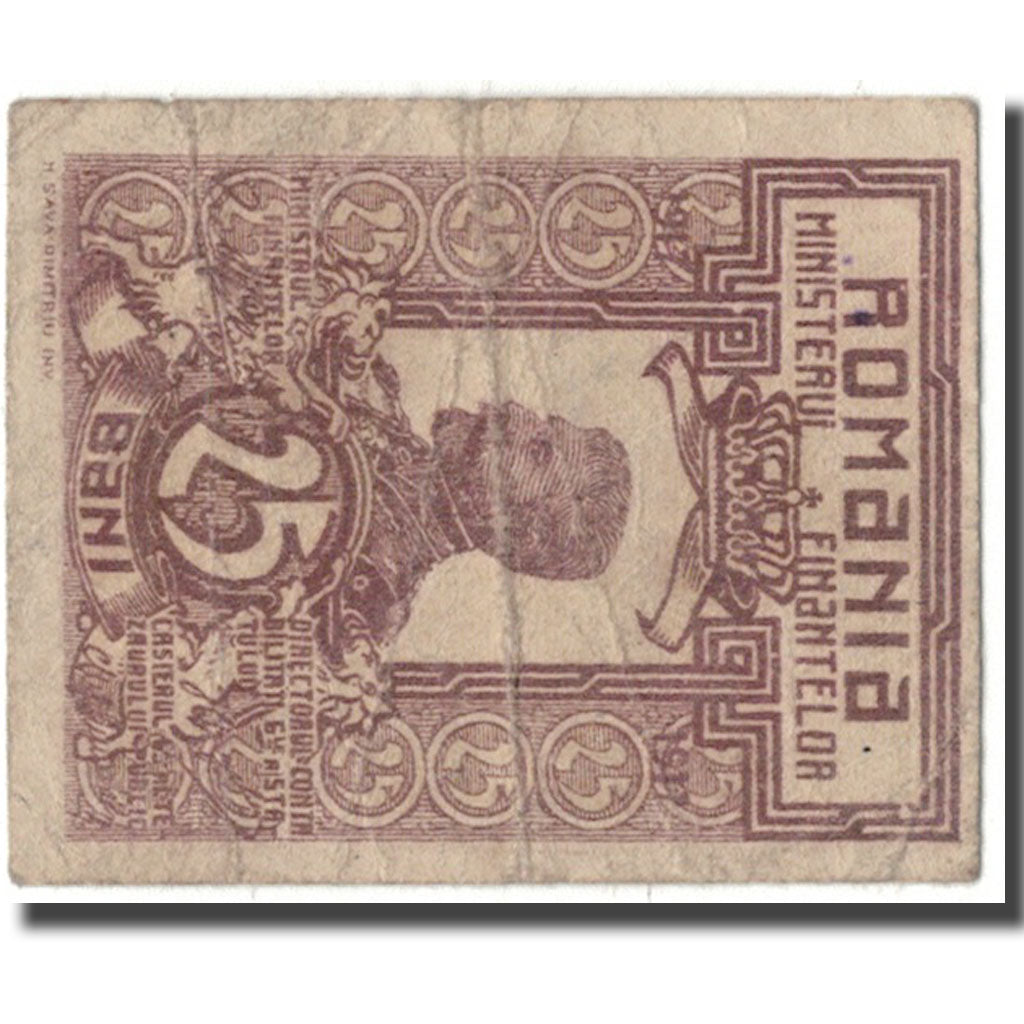 Banknote, Romania, 25 Bani, KM:70, VF(20-25)
