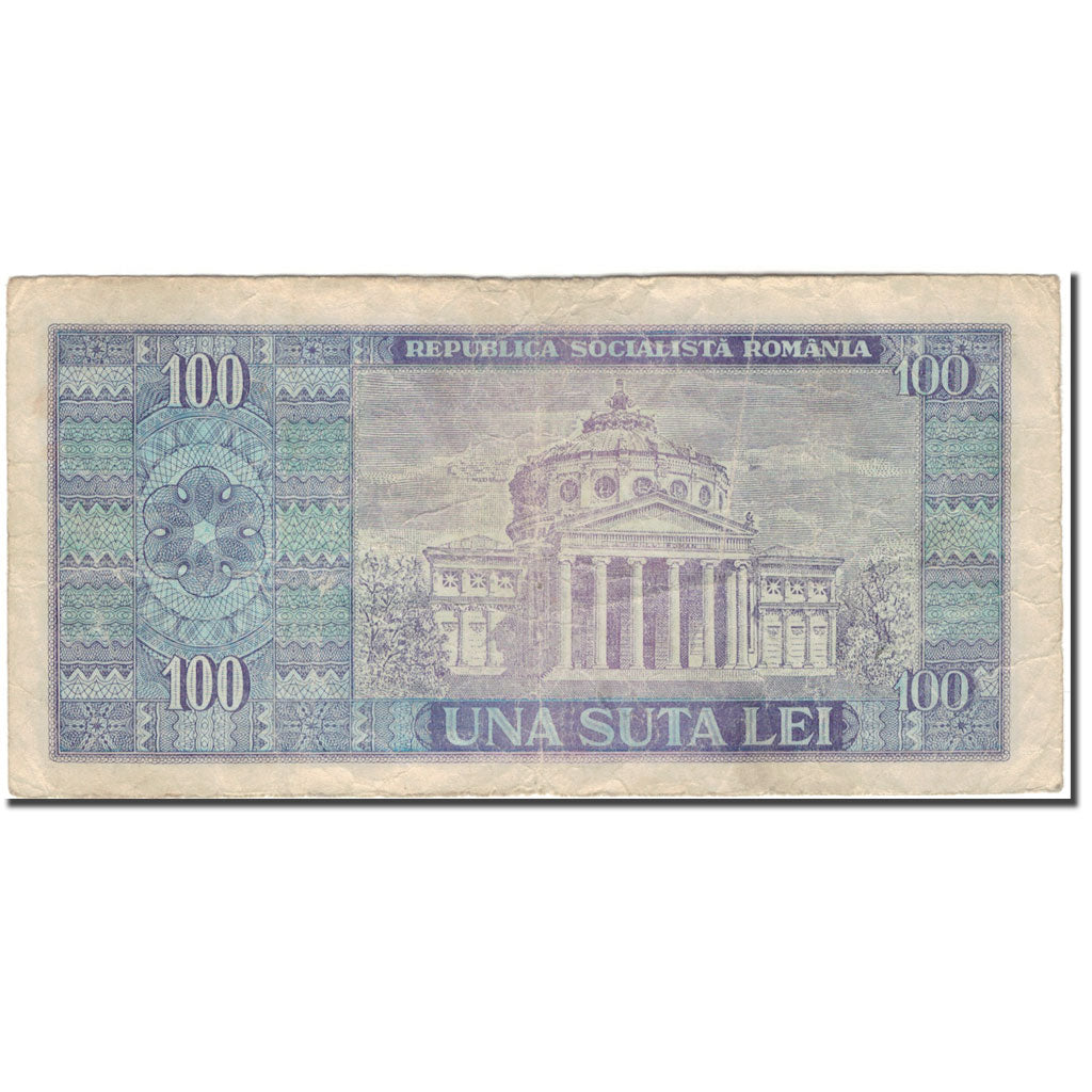 Banknote, Romania, 100 Lei, KM:97a, VG(8-10)
