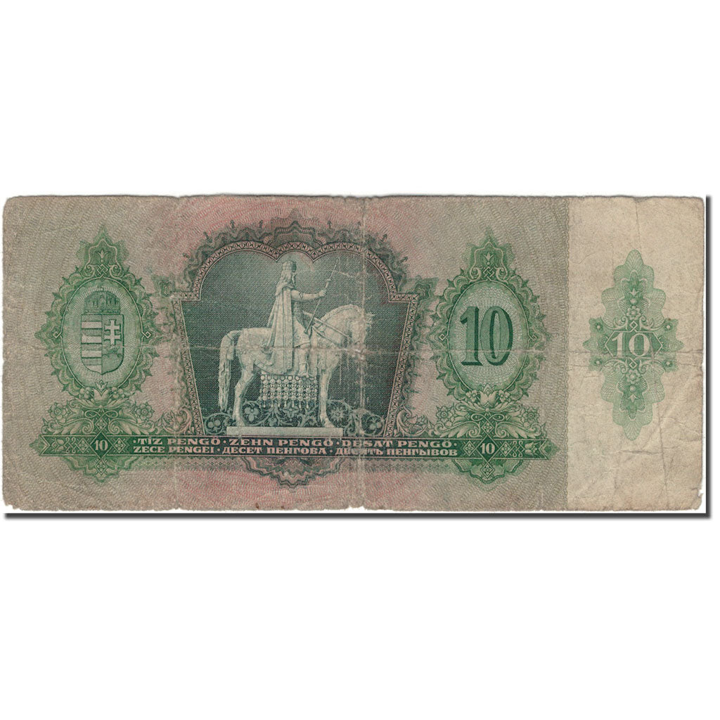 Biljet, Hongarije, 10 Pengö, 1936-12-22, KM:100, B
