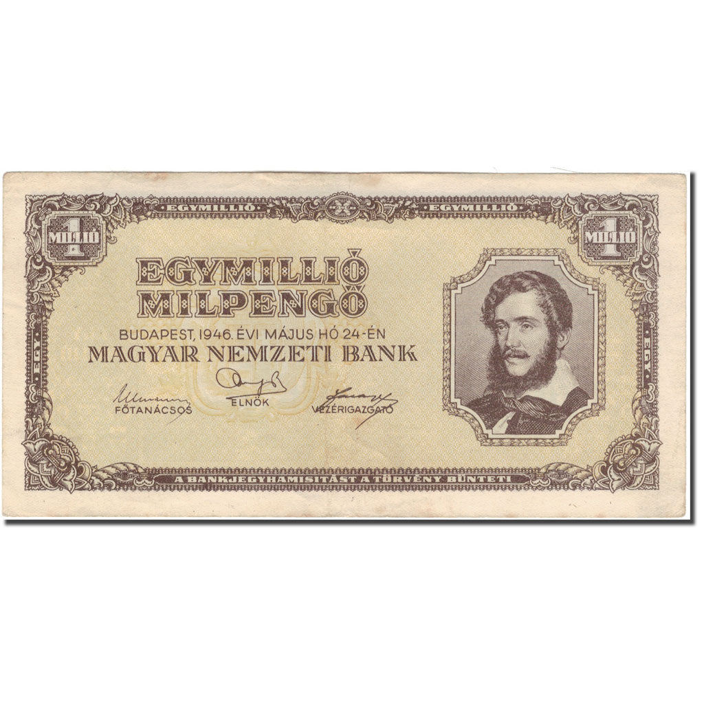 Banknote, Hungary, 1 Million Milpengö, 1946-03-24, KM:128, EF(40-45)