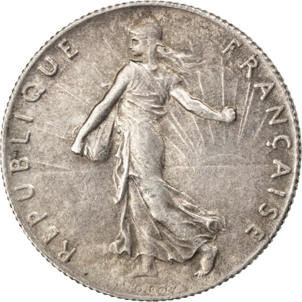 FRANCE, Semeuse, 50 Centimes, 1905, Paris, KM #854, AU(55-58), Silver, 18.1,...