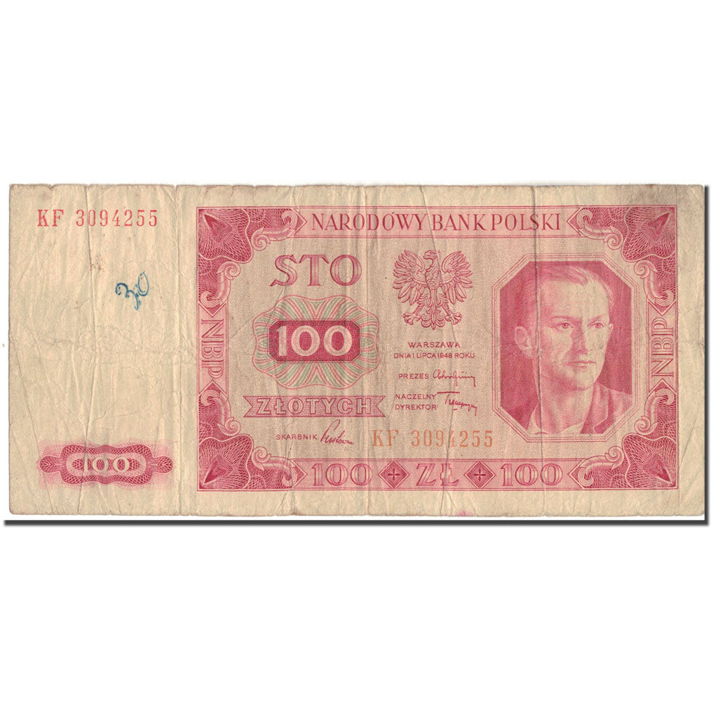 Banknote, Poland, 100 Zlotych, 1948, KM:139a, VG(8-10)