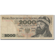 Banknote, Poland, 2000 Zlotych, 1977, KM:147a, F(12-15)