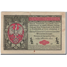 Banknote, Poland, 1/2 Marki, 1916-1917, KM:7, EF(40-45)