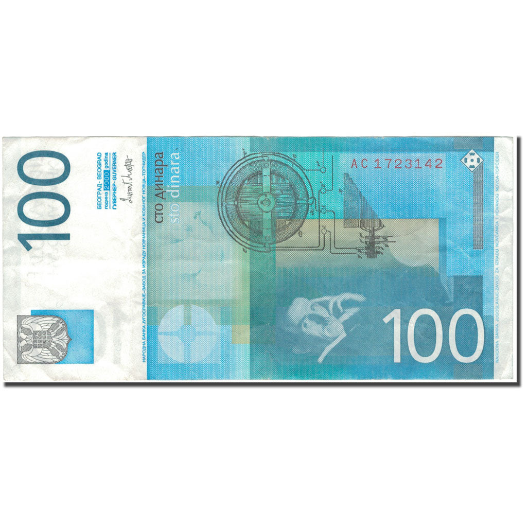 Geldschein, Jugoslawien, 100 Dinara, 2000, KM:156a, SS