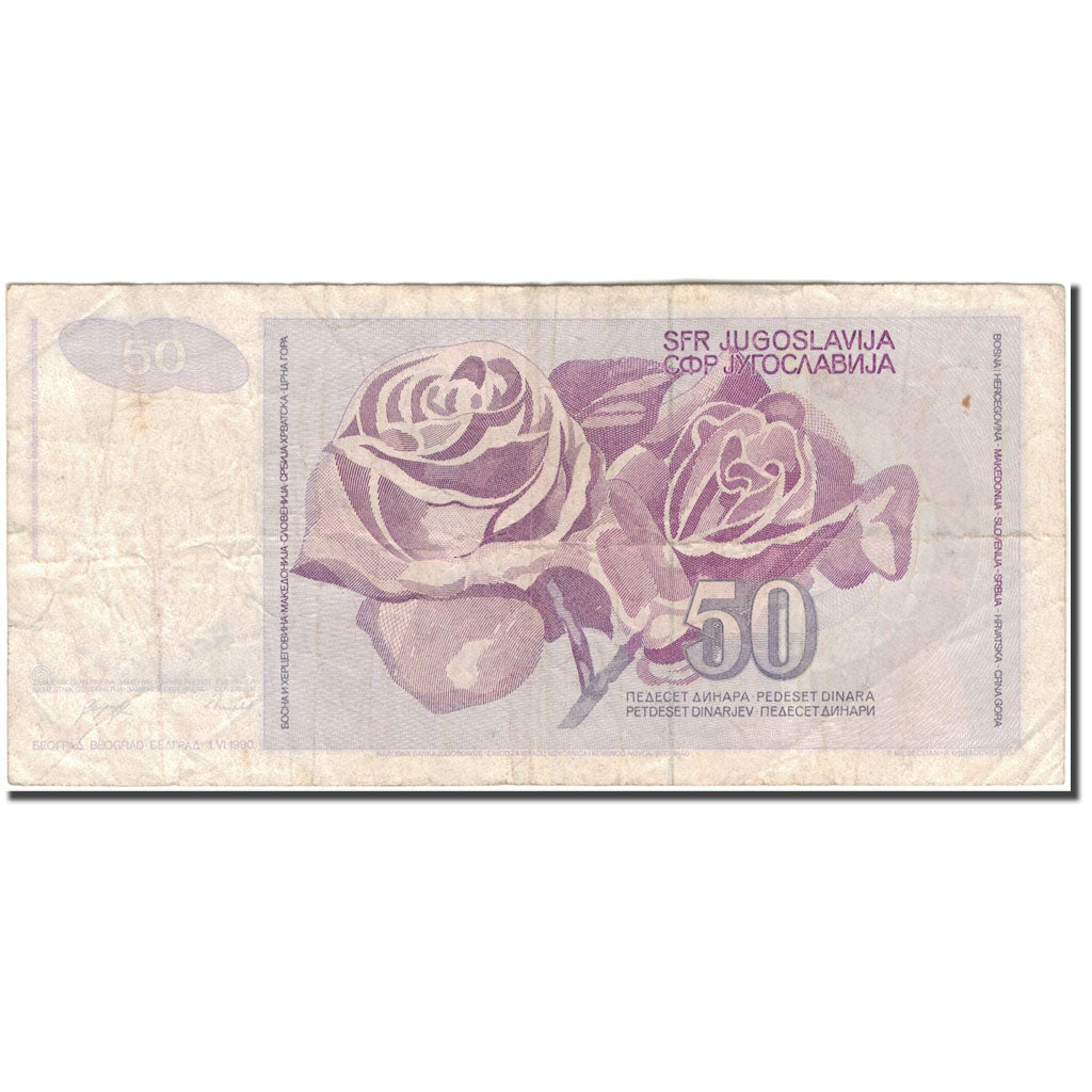 Billet, Yougoslavie, 50 Dinara, 1990-06-01, KM:104, B+
