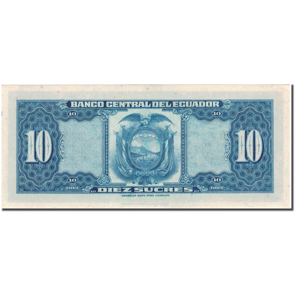 Banknot, Ekwador, 10 Sucres, 1974-01-02, KM:101b, UNC(65-70)