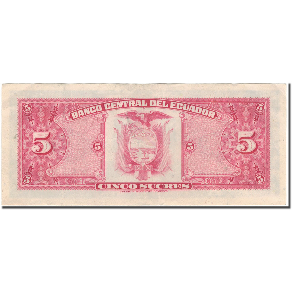Banconote, Ecuador, 5 Sucres, 1977-04-29, KM:108a, BB