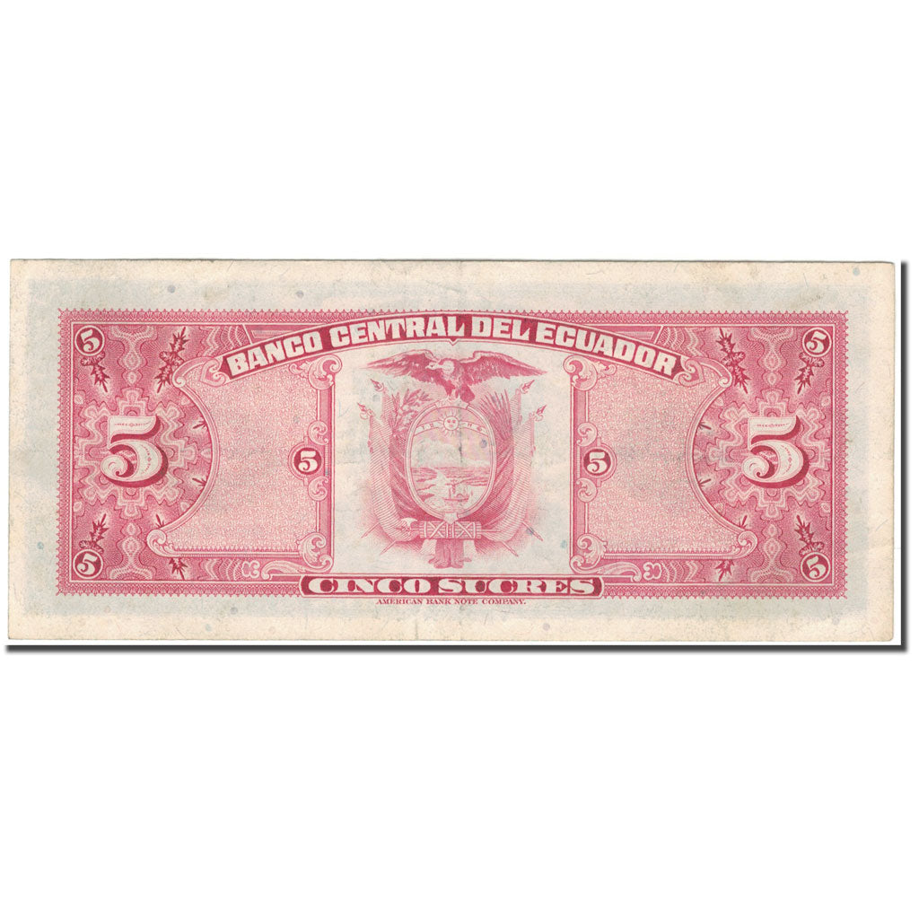 Banknote, Ecuador, 5 Sucres, 1975-03-14, KM:108a, EF(40-45)