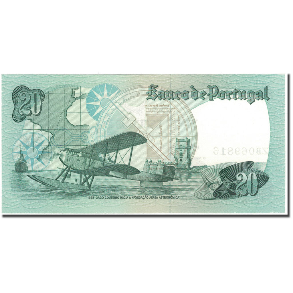 Banknote, Portugal, 20 Escudos, 1978-10-04, KM:176b, UNC(65-70)
