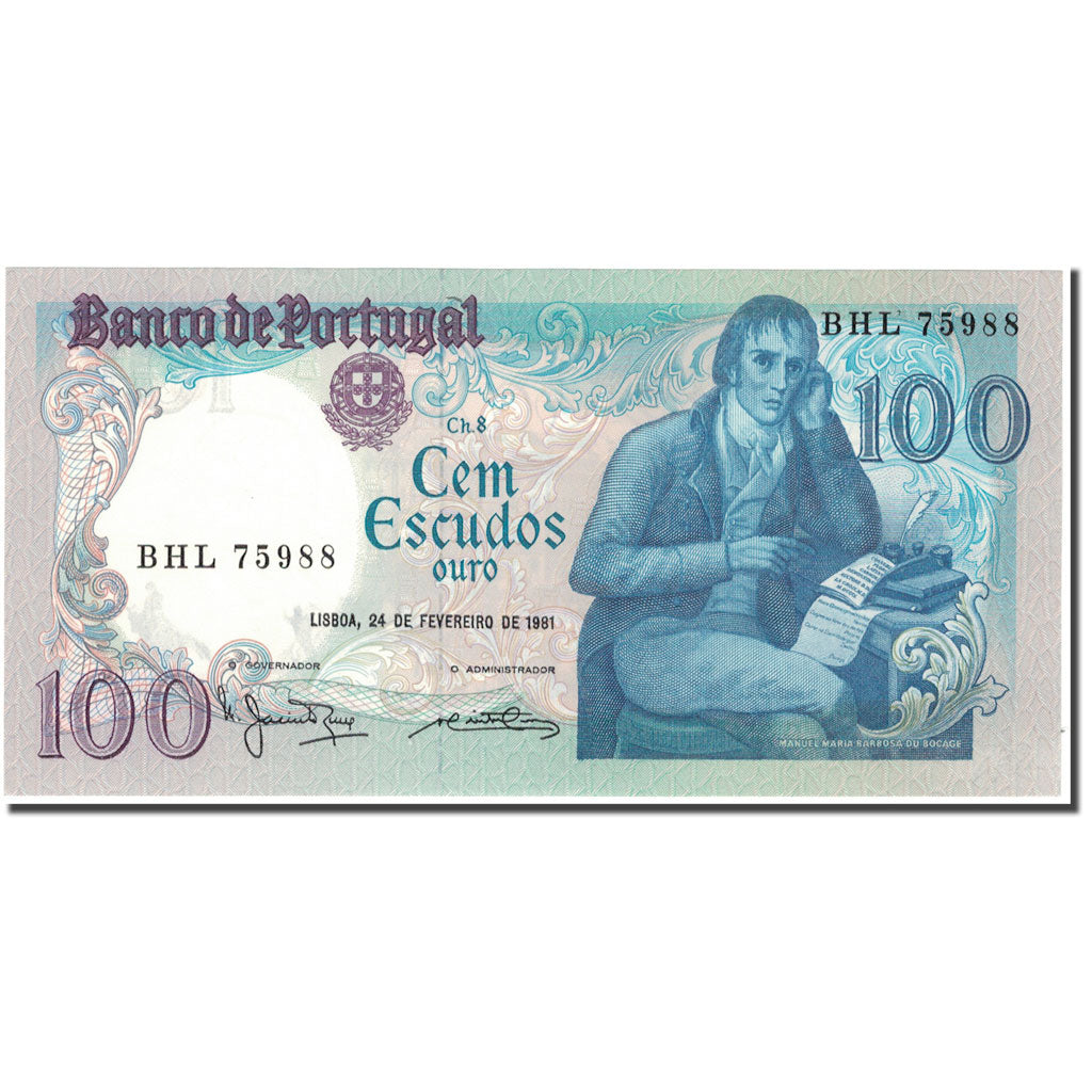 Nota, Portugal, 100 Escudos, 1981-02-24, KM:178b, UNC(65-70)