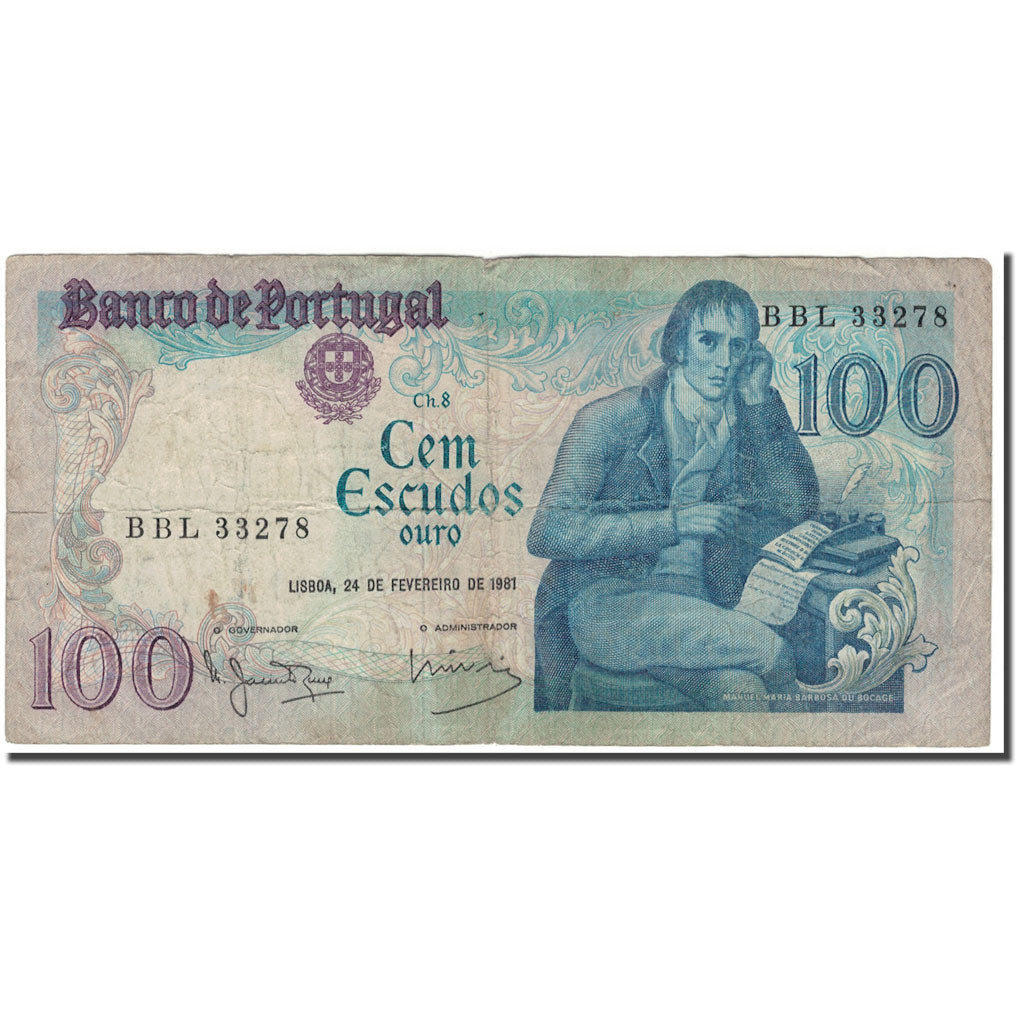 Banconote, Portogallo, 100 Escudos, 1981-02-24, KM:178b, B