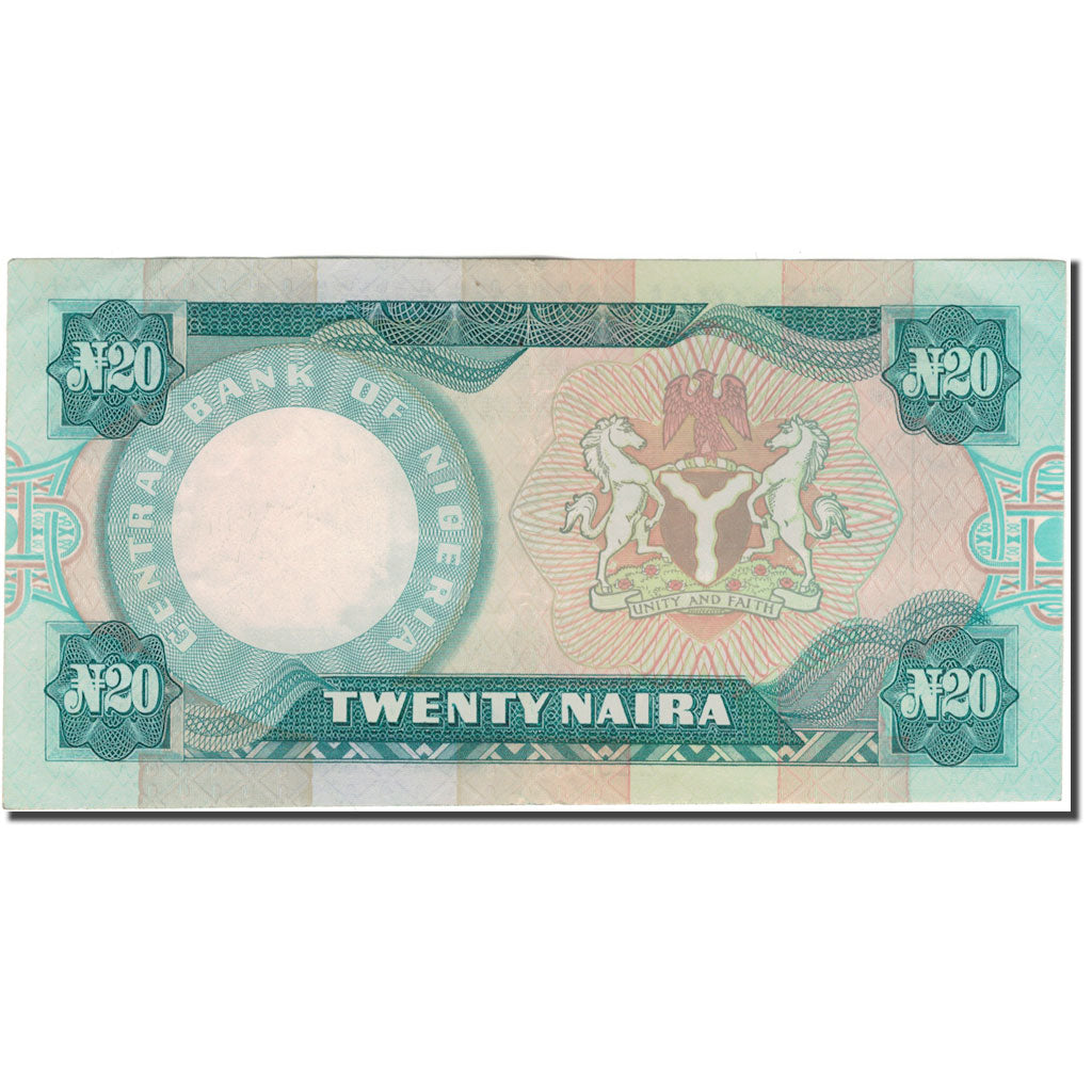 Banknote, Nigeria, 20 Naira, KM:26c, EF(40-45)