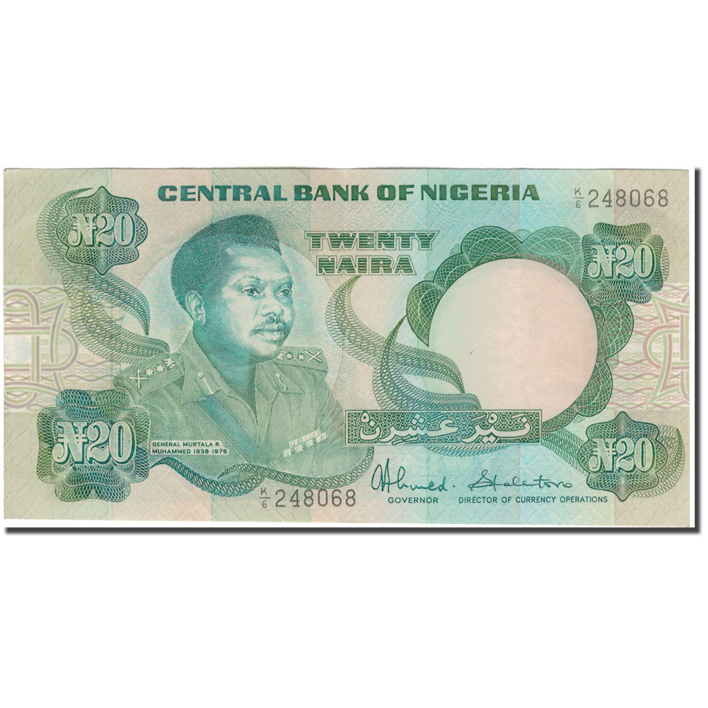 Banknote, Nigeria, 20 Naira, KM:26c, AU(50-53)