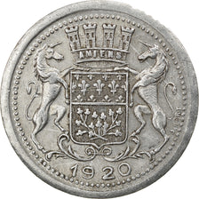 Moneta, Francja, Chambre de Commerce, Amiens, 10 Centimes, 1920, AU(50-53)