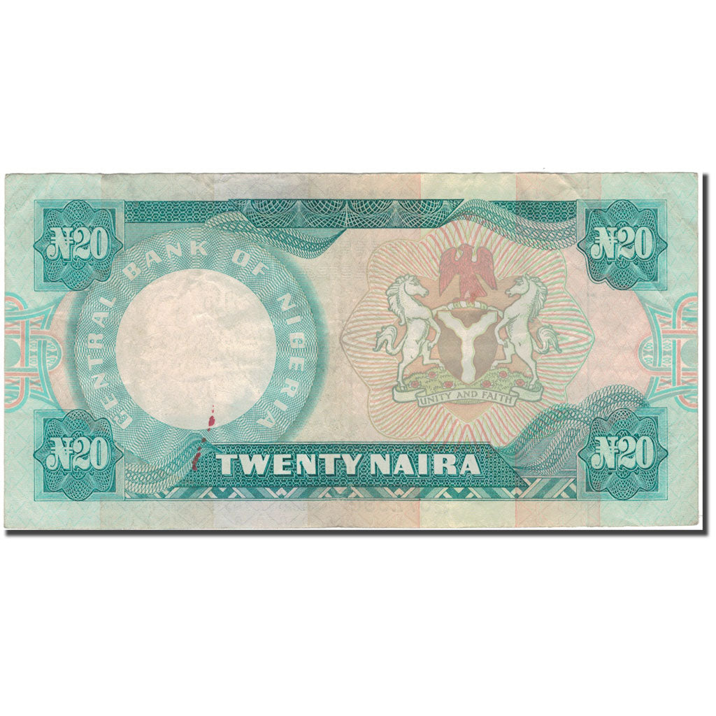 Banconote, Nigeria, 20 Naira, KM:26c, MB+