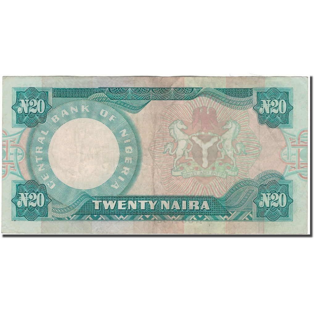 Banknote, Nigeria, 20 Naira, KM:26e, VF(20-25)