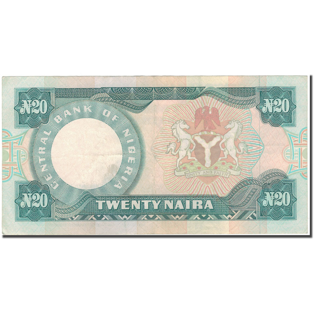Banknote, Nigeria, 20 Naira, KM:26e, EF(40-45)