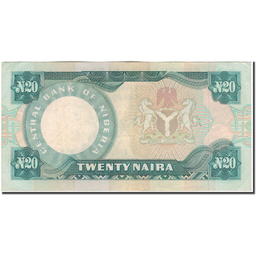 Banknote, Nigeria, 20 Naira, KM:26e, VF(30-35)