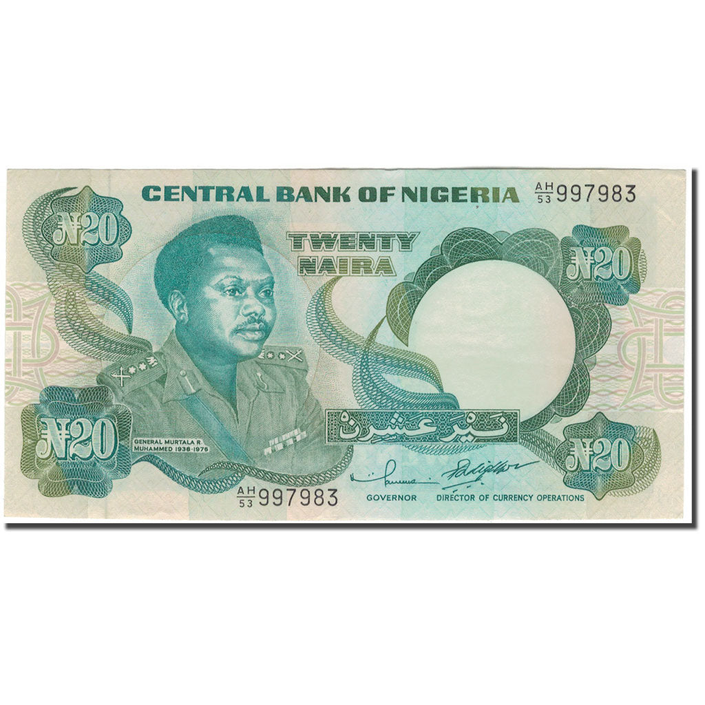 Banknote, Nigeria, 20 Naira, KM:26g, AU(50-53)
