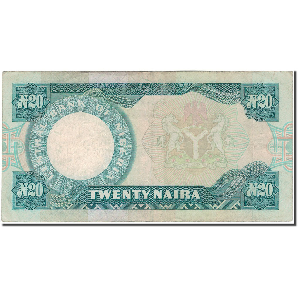 Banknote, Nigeria, 20 Naira, KM:26g, VF(30-35)