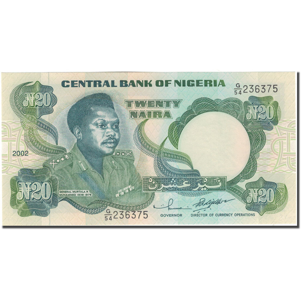 Banknote, Nigeria, 20 Naira, 2002, KM:26g, UNC(65-70)