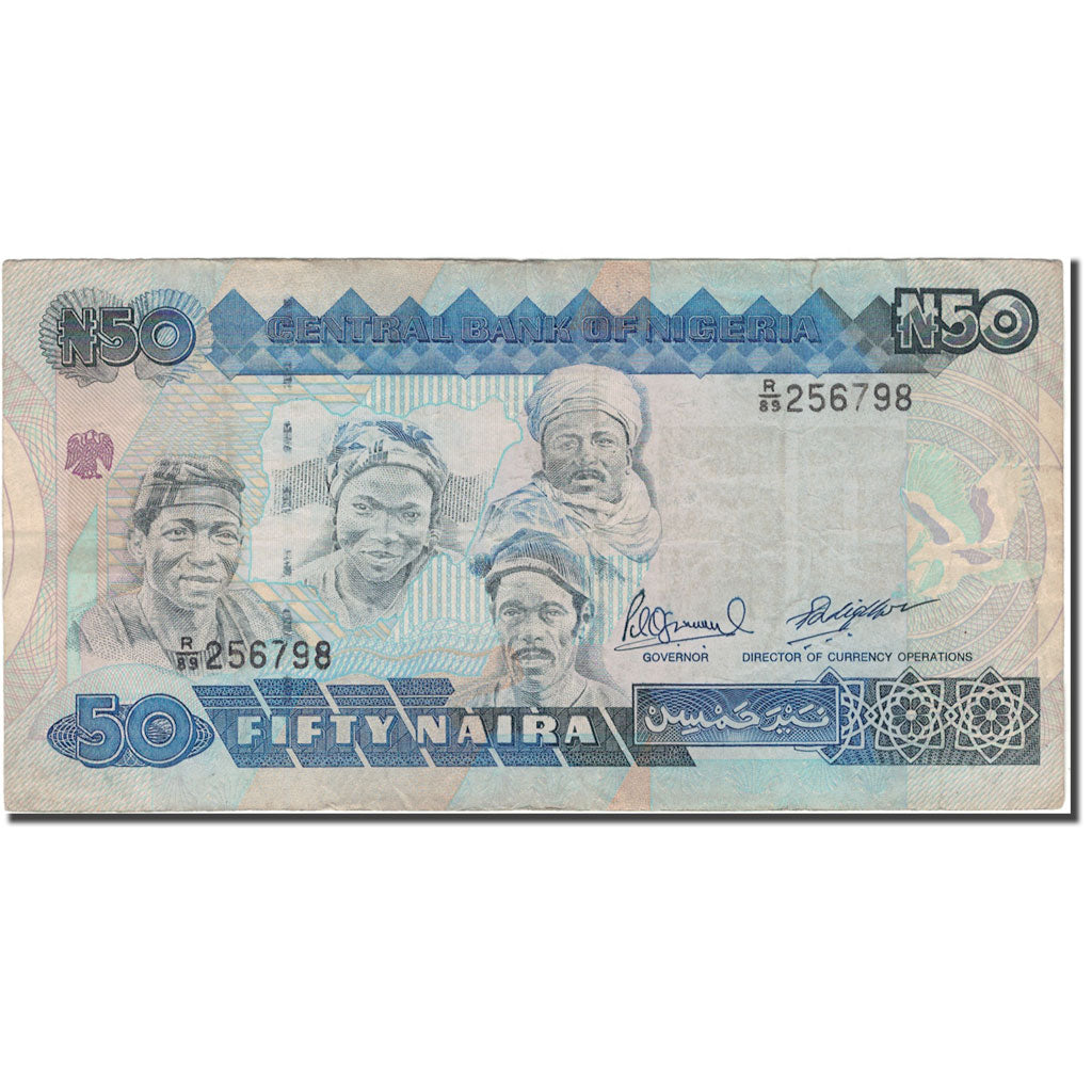 Banknote, Nigeria, 50 Naira, KM:27c, VF(20-25)