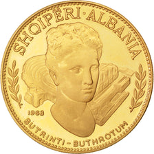 ALBANIA, 200 Leke, 1968, KM #55.1, graded, PCGS, MS(65-70), Gold, 39.41