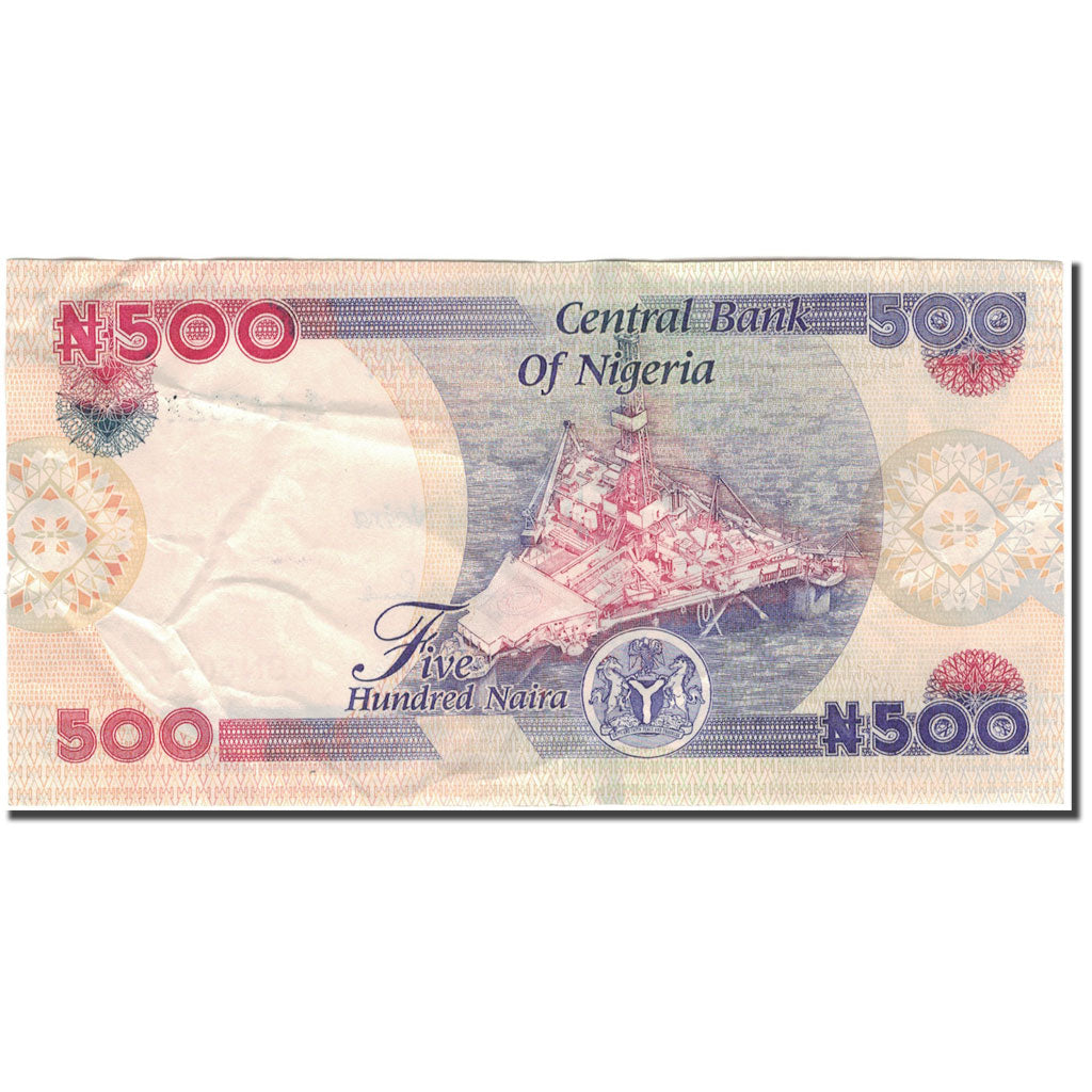 Billete, 500 Naira, 2010, Nigeria, KM:30i, MBC