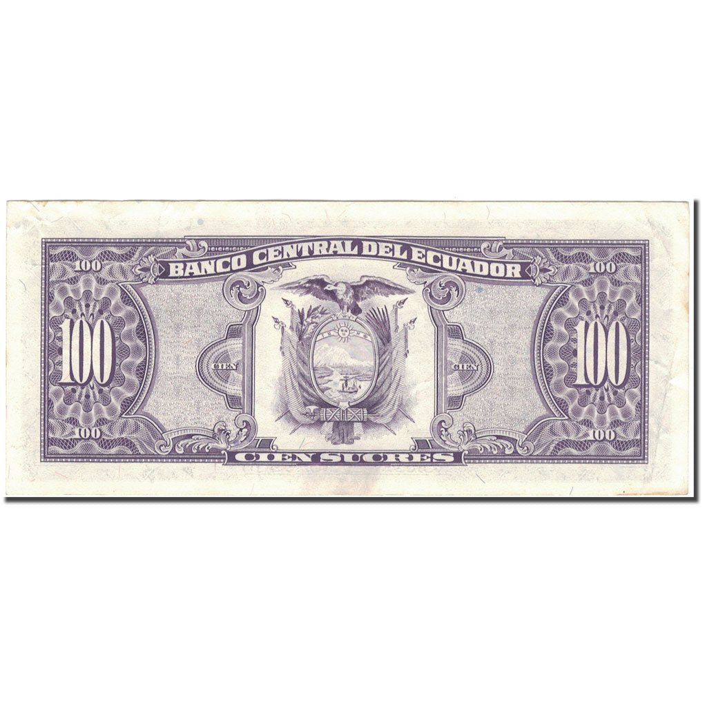 Banknote, Ecuador, 100 Sucres, 1991-06-21, KM:123Aa, AU(50-53)