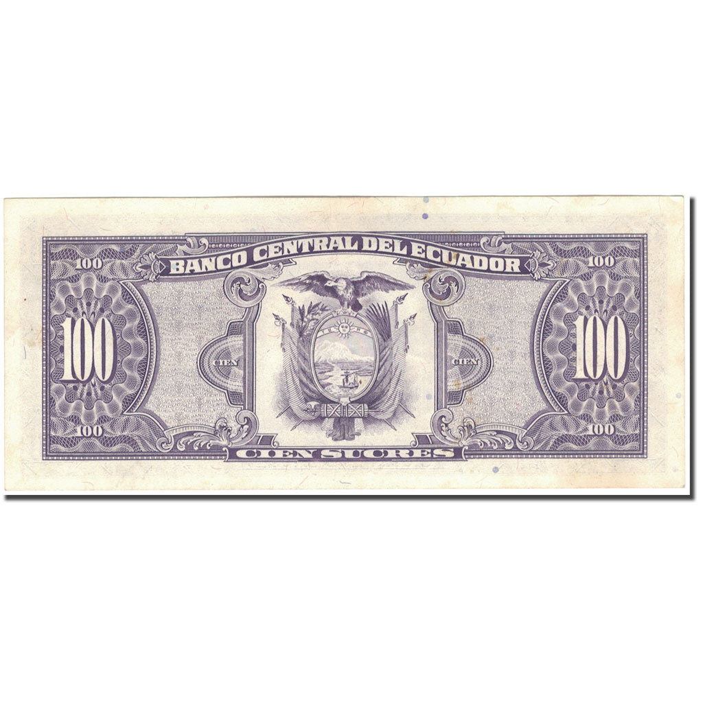 Banknote, Ecuador, 100 Sucres, 1991-06-21, KM:123Aa, AU(50-53)